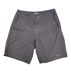 Patagonia Men's Geometric Hybrid Board Shorts Swim Trunks Size 32 Blue